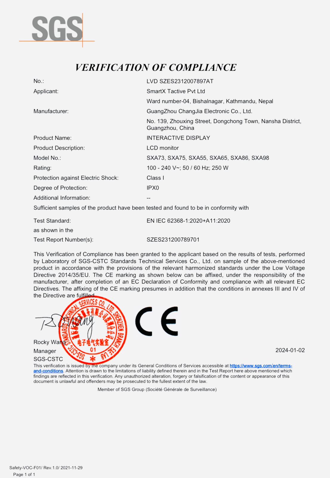 ce certificate